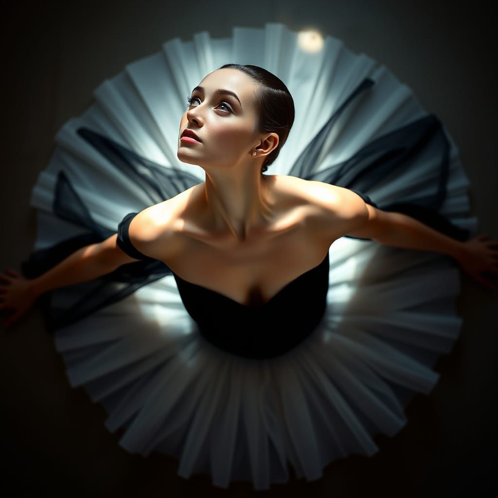 Ethereal Ballerina Captured in Spotlight