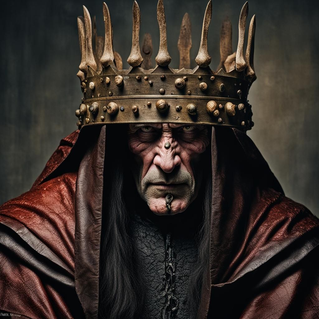 Creepy Faceless Medieval King Portrait