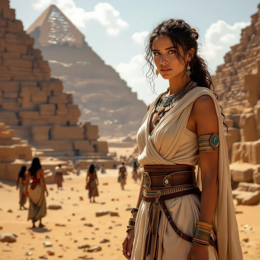 Loxy at the Pyramid: A Digital Art Rendering