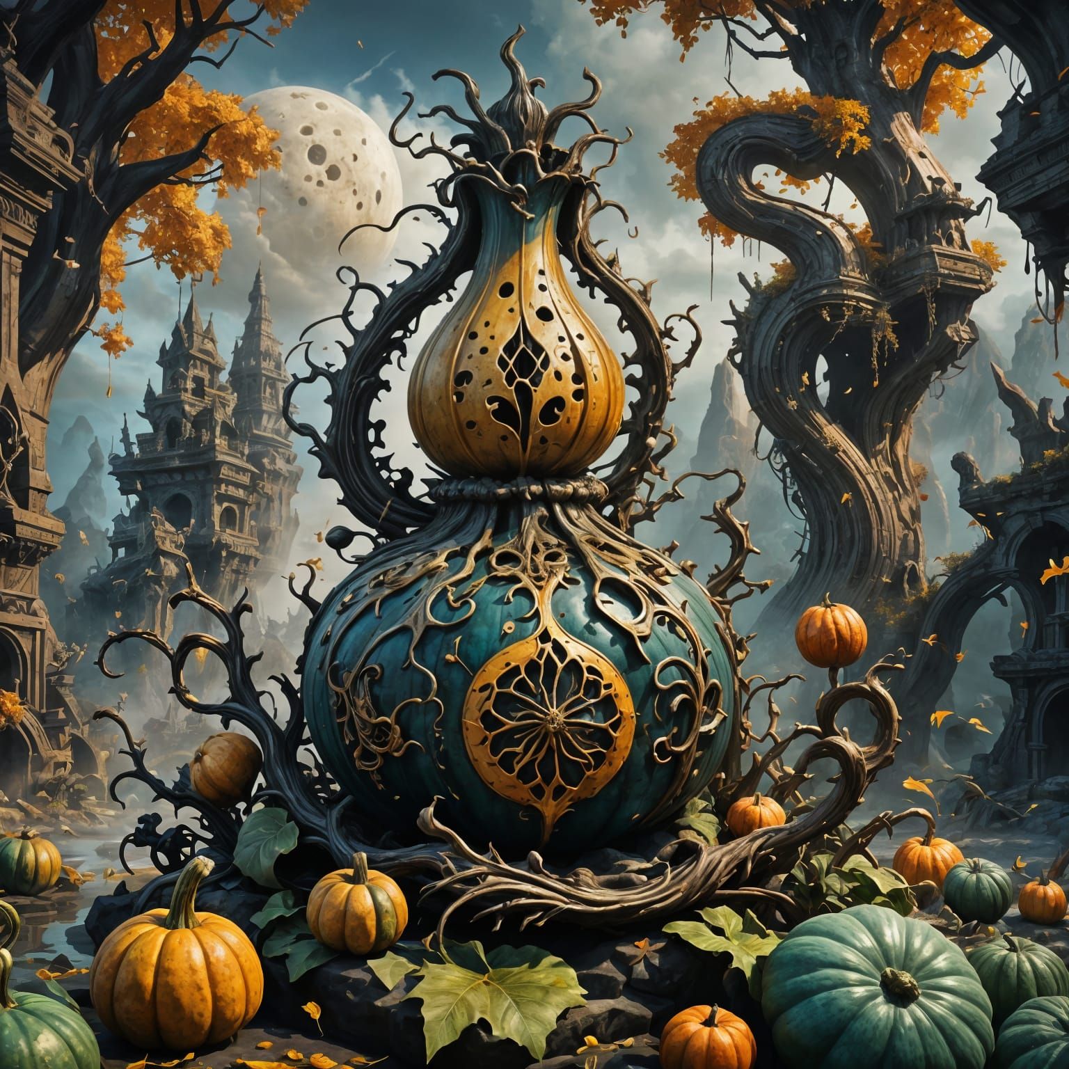 Magical Gourd: Destroyer of Worlds in Surreal Ink