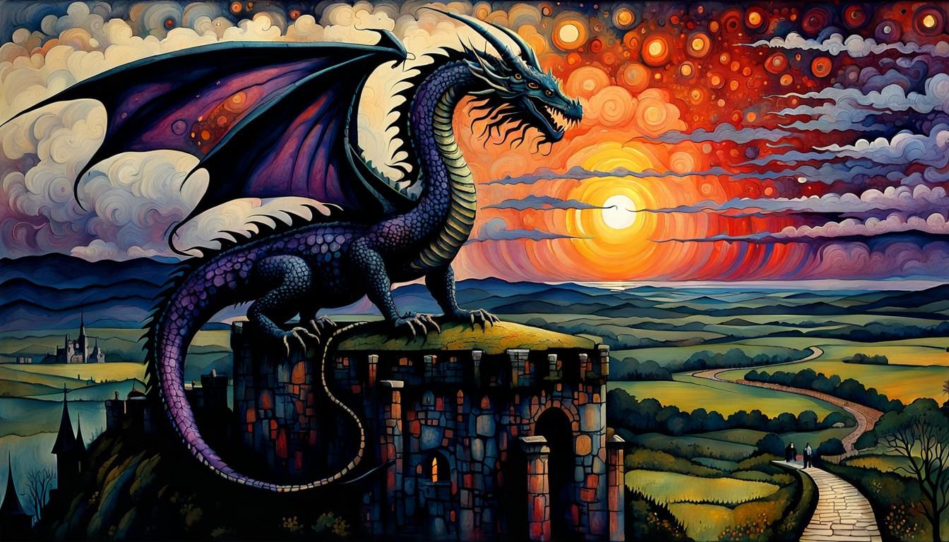 DRAGON AT SUNSET