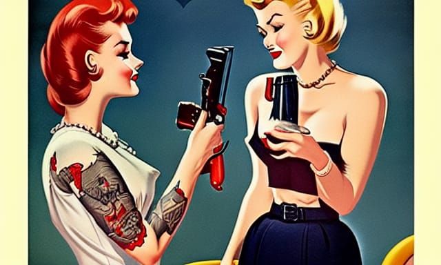 1950s Housewives vs. Werewolves in Kitsch Style