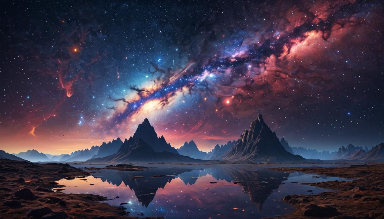 Epic Serene Cosmic View of Space