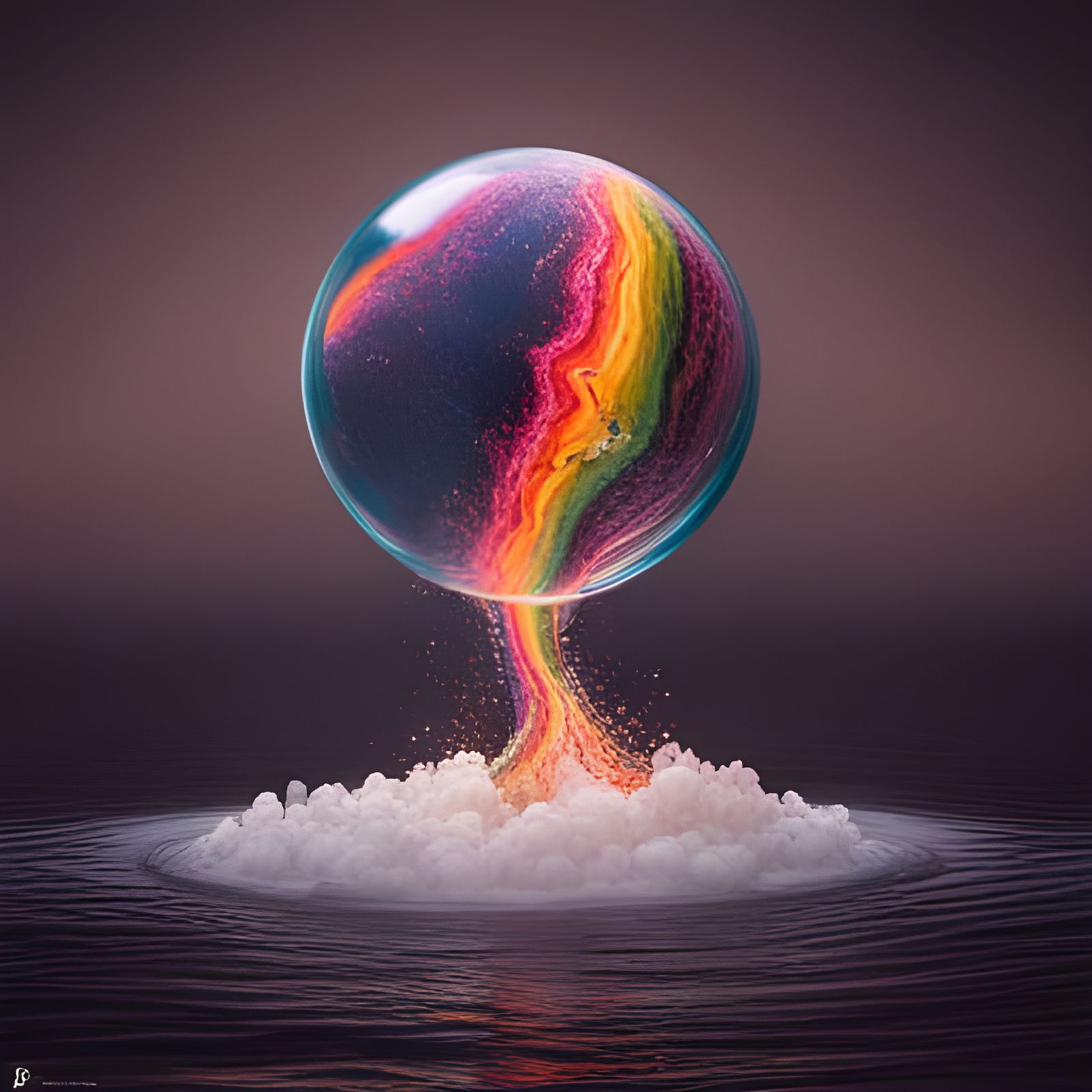 Epic Rainbow Wave of Colorful Bubbles in 3D