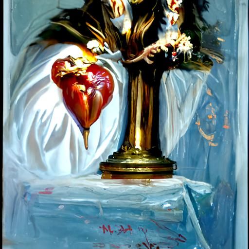 Sacred Heart of Mary Oil Painting