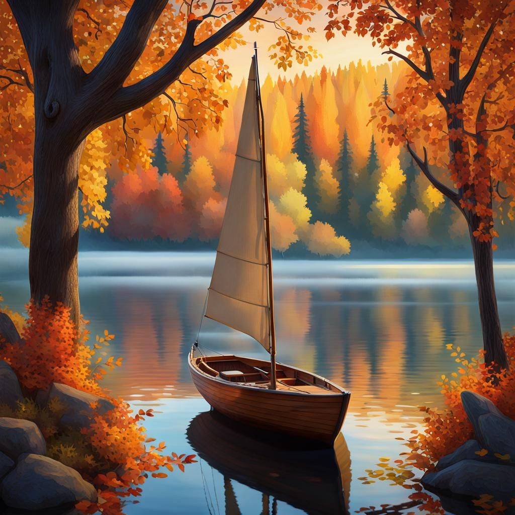 Sailboat with Portal on Okanagan Lake