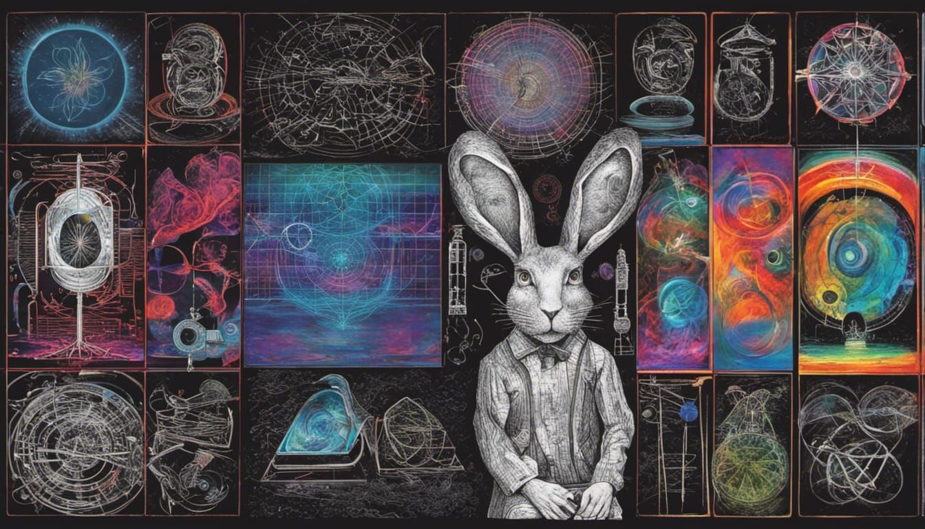 Esoteric Knowledge with Occult Symbols in Vivid Colors