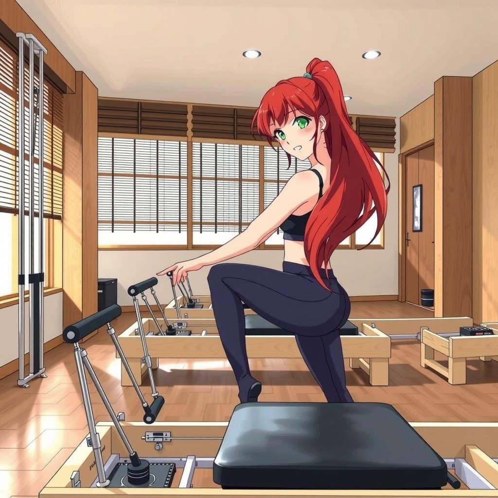 Fitness in a Hyper Realistic Pilates Studio