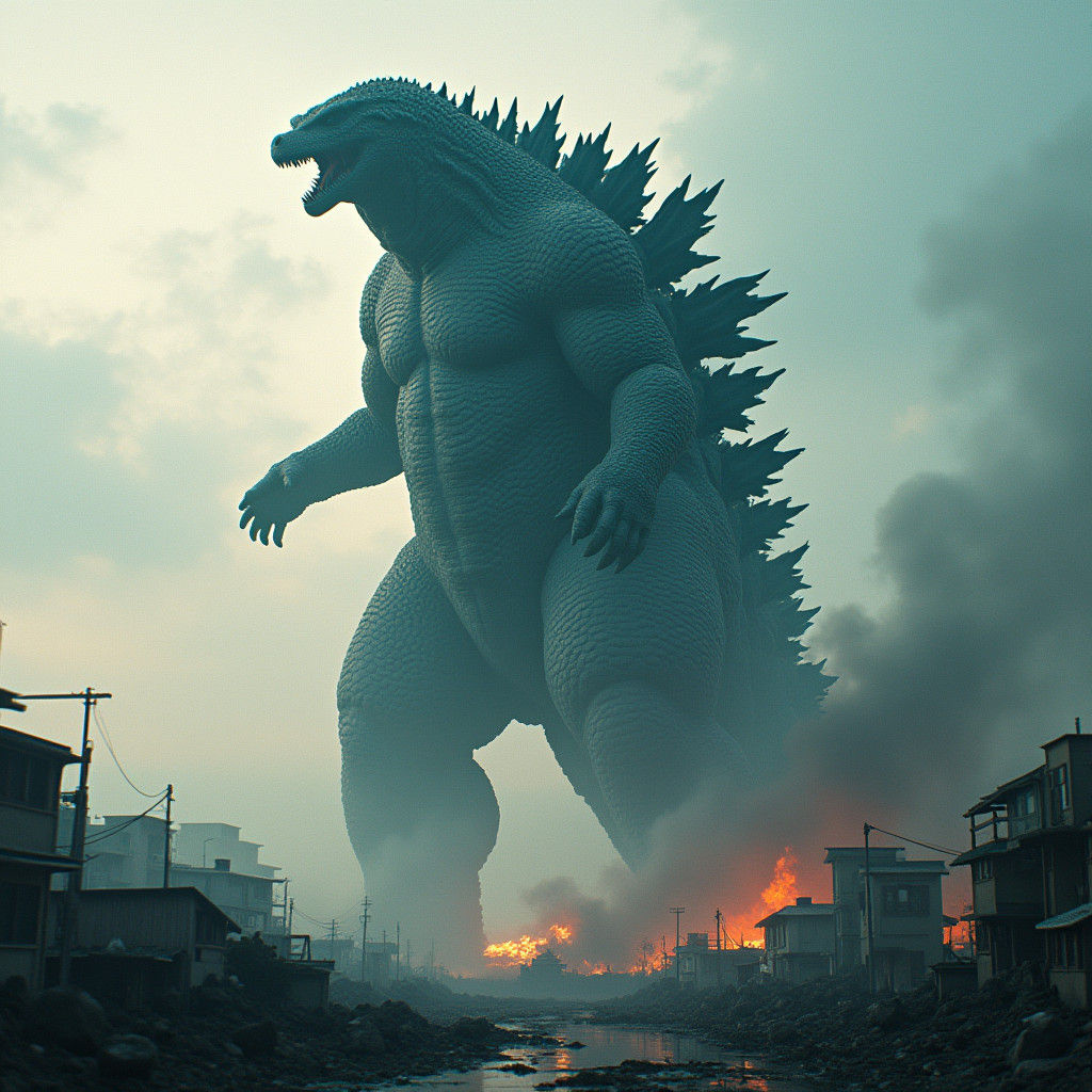 Godzilla-Shimo Monstrosity Dominates Ruined Cityscape in Cin...