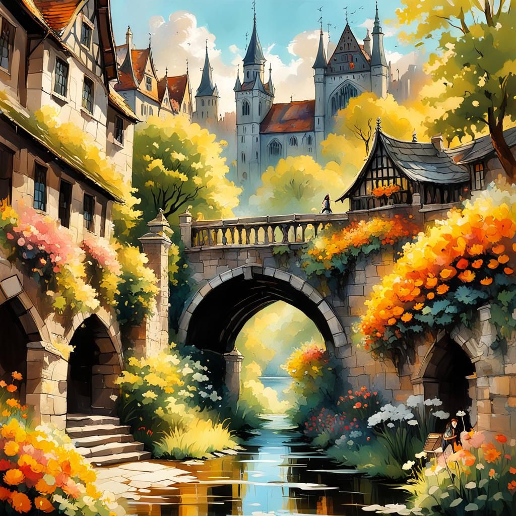 Gothic Bavarian City and Chrysanthemum Garden