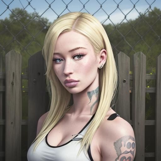 Realistic Portrait by Old Fence