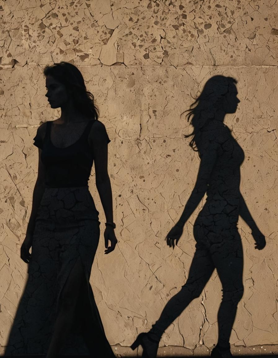 Woman and Shadow: A Study in Light and Dark