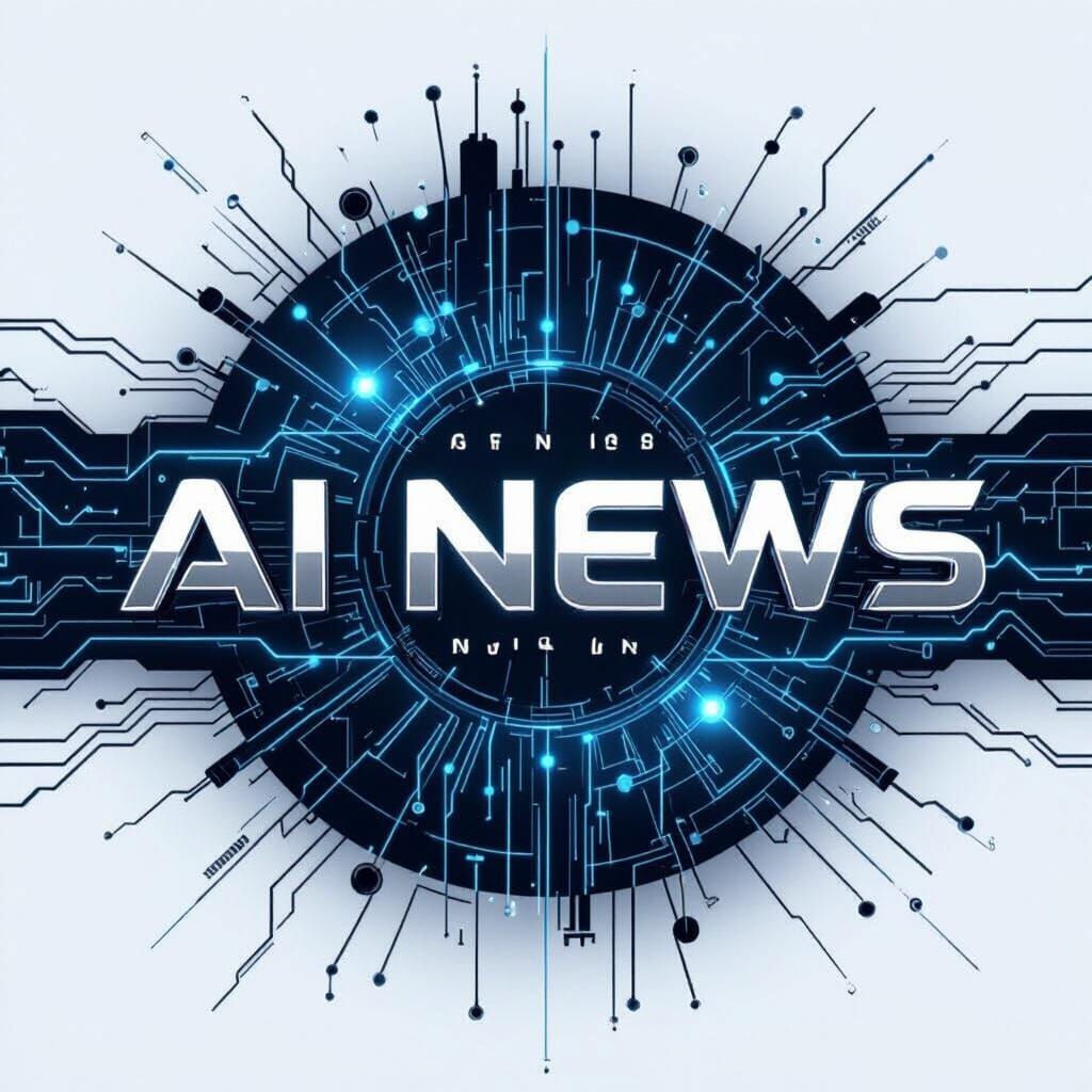 Futuristic AI News YouTube Banner in High-Tech Style