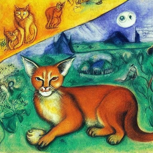 Caracal's Evening Visit: A Holbein and Chagall Masterpiece