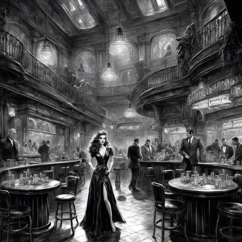 Anna Kendrick as Fantasy Bard in Film Noir Style