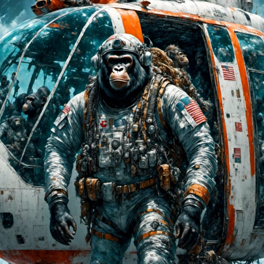 Gorilla Coast Guard Pilot Ready for Takeoff