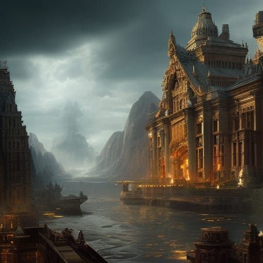 Epic Cinematic Embrace of Fate in Digital Painting