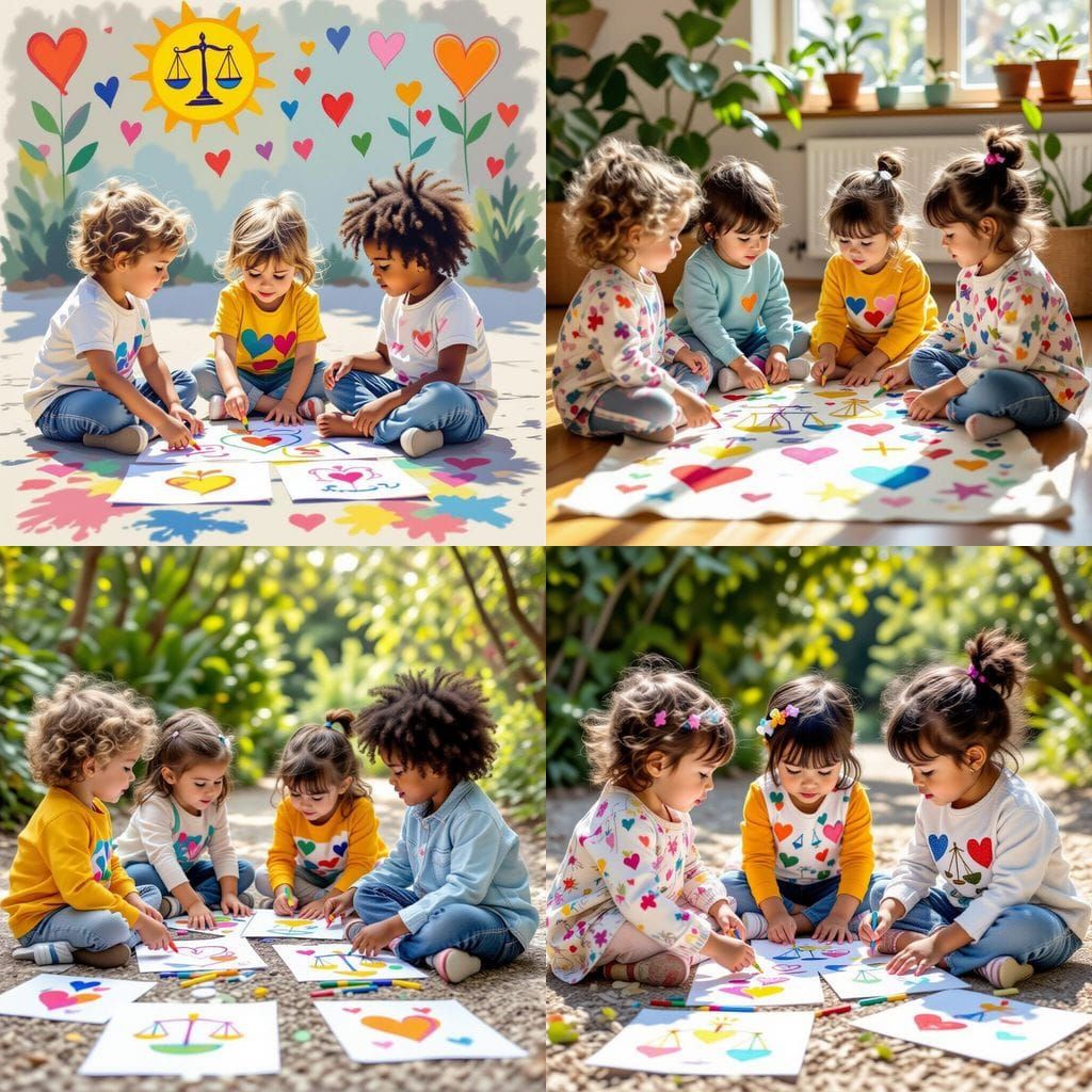 Children Draw Colorful Pictures of Justice