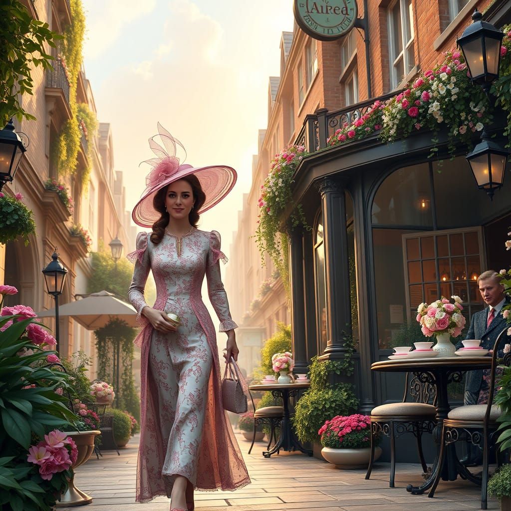 Elegant Afternoon Tea in Whimsical London Streets
