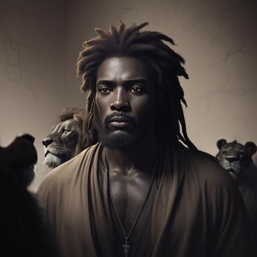 Daniel in the Lions' Den: Evocative Portrait