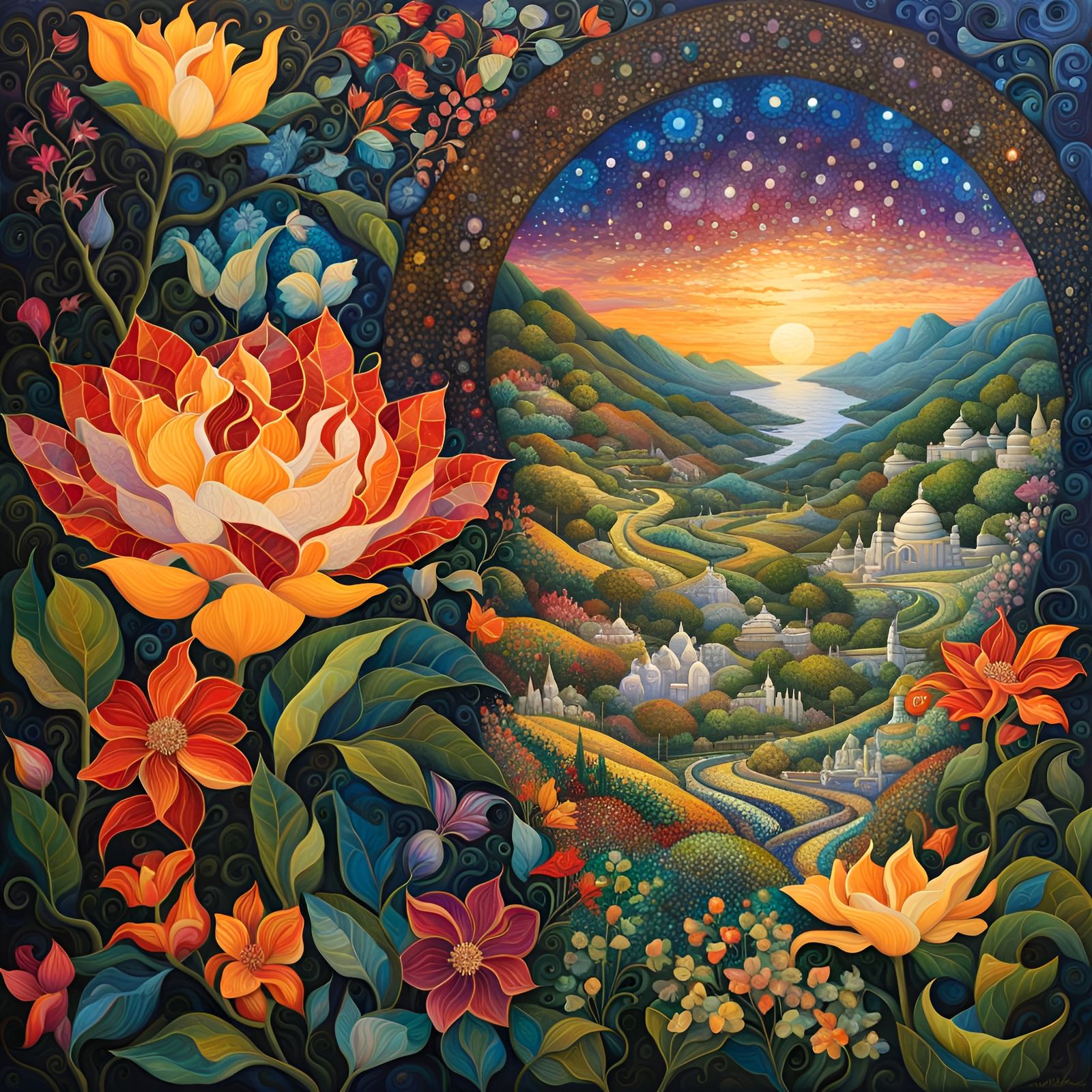 Eden Project as Expressionist Jewel Mosaic