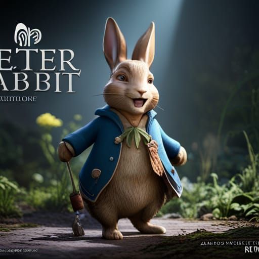 Peter Rabbit in Dark Fantasy Concept Art