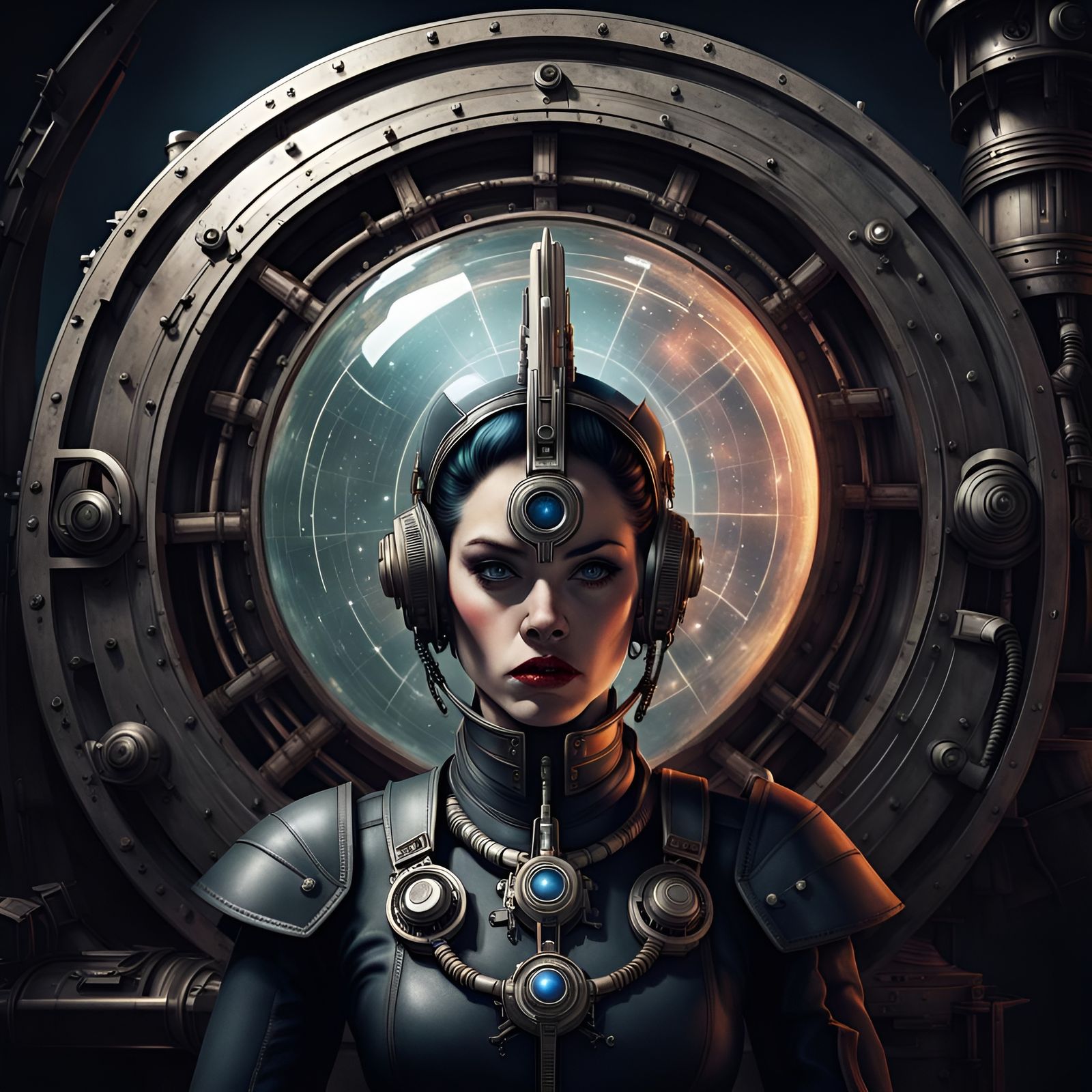 Mysterious Retropunk Horror Dreamscape