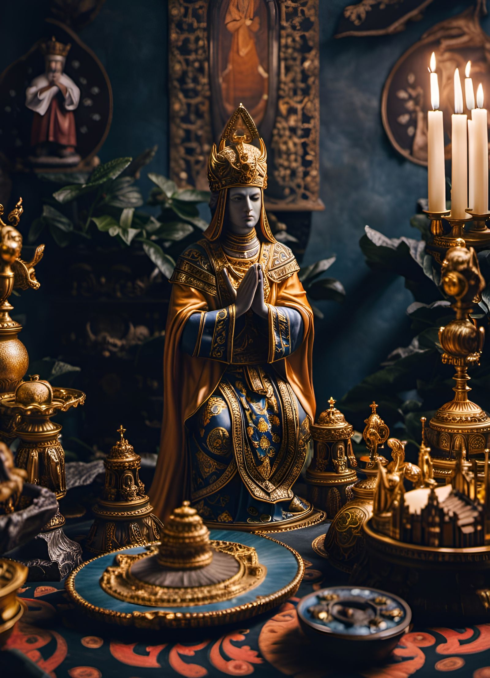 Emperor Kneels to Divinity in Necrotic Cosmology