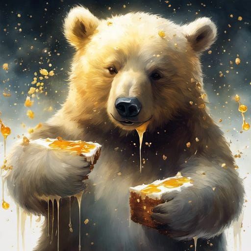 Honey Cake Celebration: An AI Generated Image