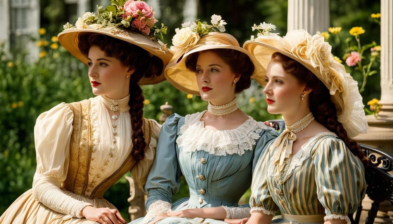 Victorian Women Enjoying Summer Day
