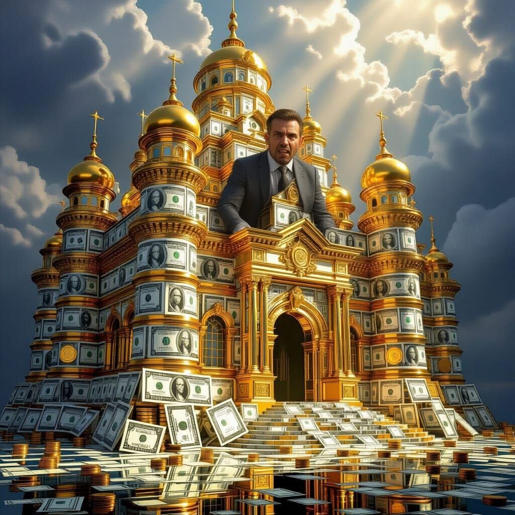 Fortress of Wealth: Gold, Silver, and Dollar Bills