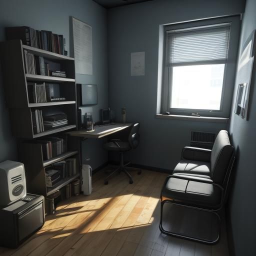 Compact Office in 3D Unreal Engine