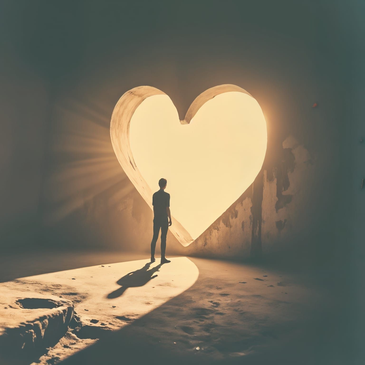 Love's Silhouette in Black and White