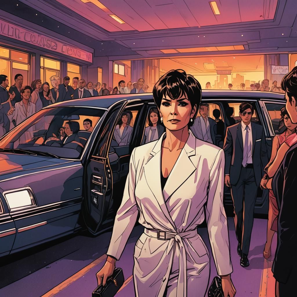 Kris Jenner in Graphic Novel, Anime Style