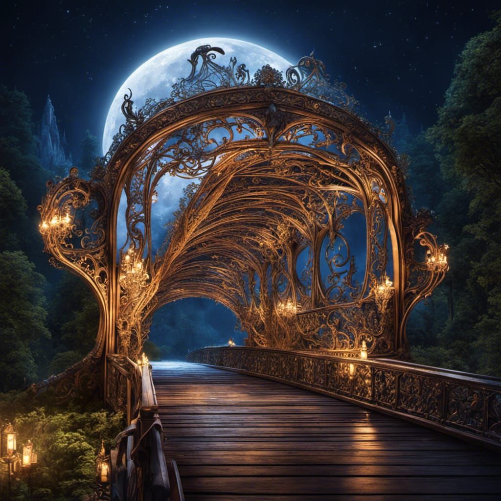 Illuminescent Bridge in Whimsy Gothic Style