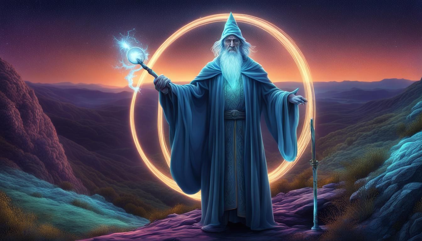 Merlin Opens a Portal in Digital Illustration