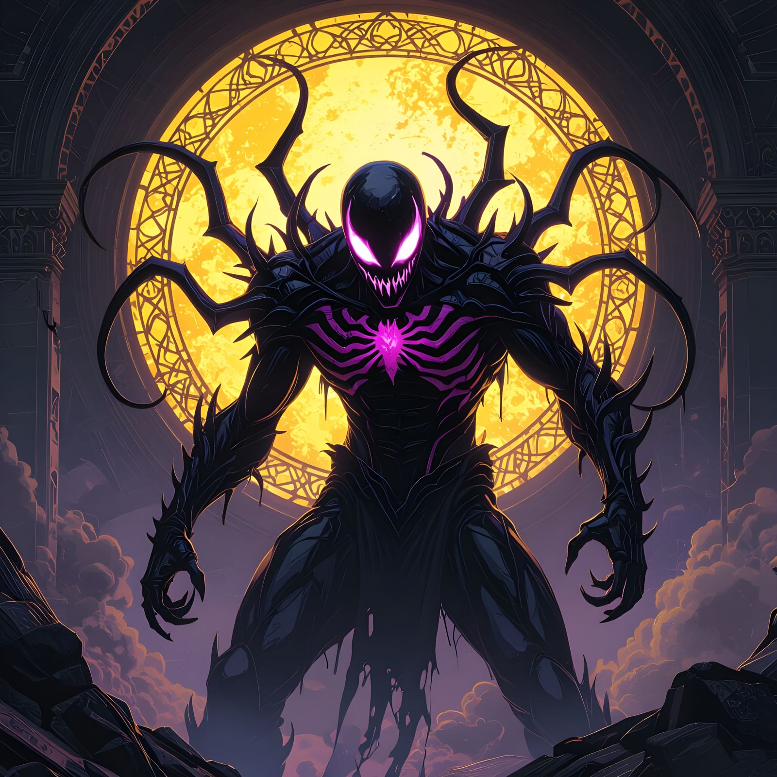 Dark Fantasy Symbiote Concept Art