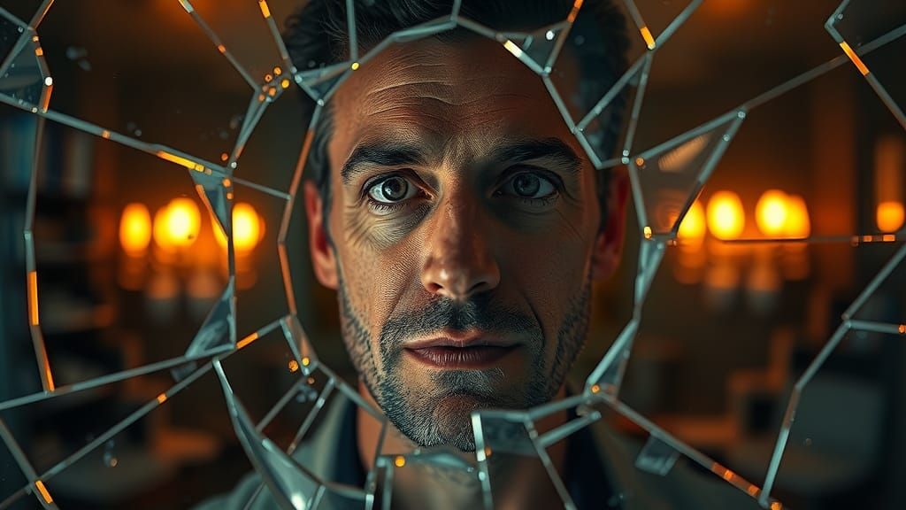 Distorted Reflection in Shattered Mirror