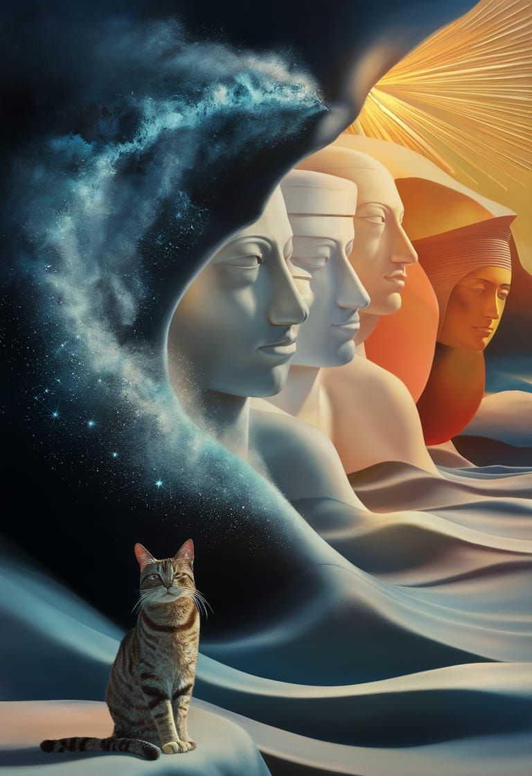 Luminescent Dust Waves in a Surrealist Dreamscape