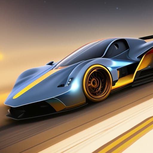 Epic Hypercar in a Dramatic Digital Matte Painting