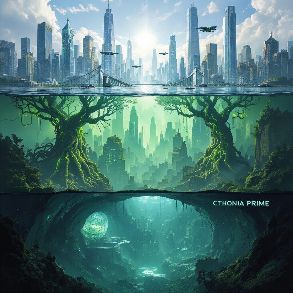 Science-Fantasy World Triptych: Utopian Heights to Subterran...