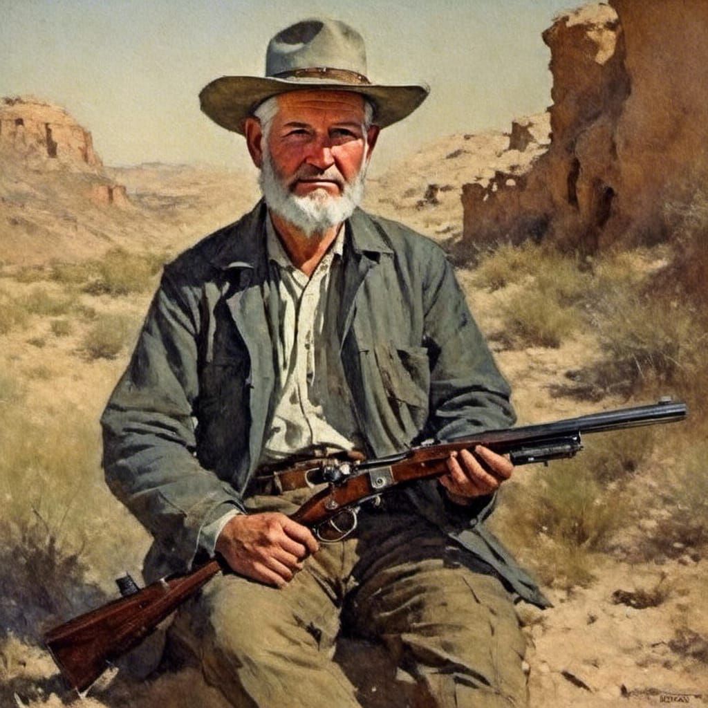 Cowboy Gunfighter Generated by AI