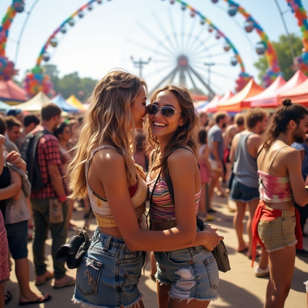 Joyful Summer Festival in Whimsical Style