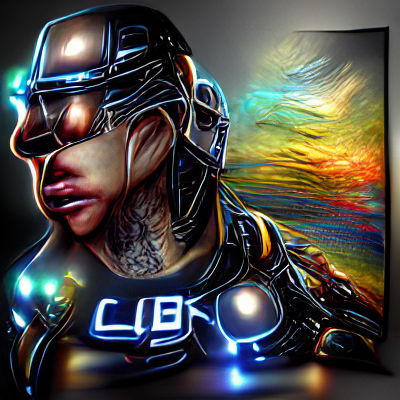 Detailed 3D Cyborg Portrait in 8K