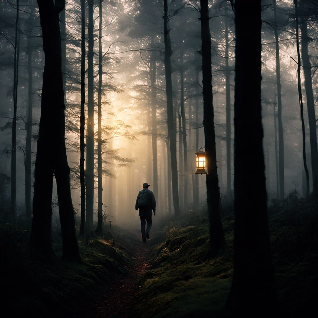 Lantern Bearer in Twilight Forest: Cinematic Still
