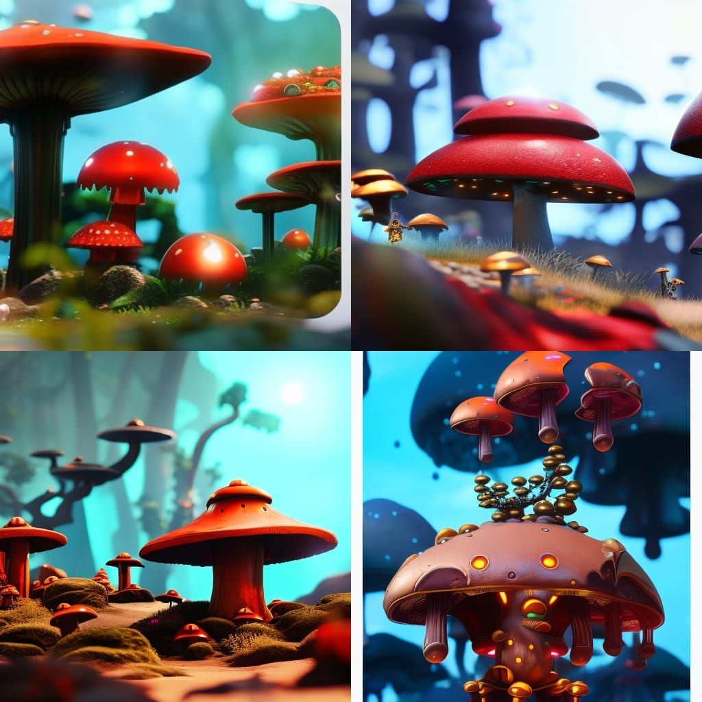 Robot Fungus: Hyperdetailed Metal Art