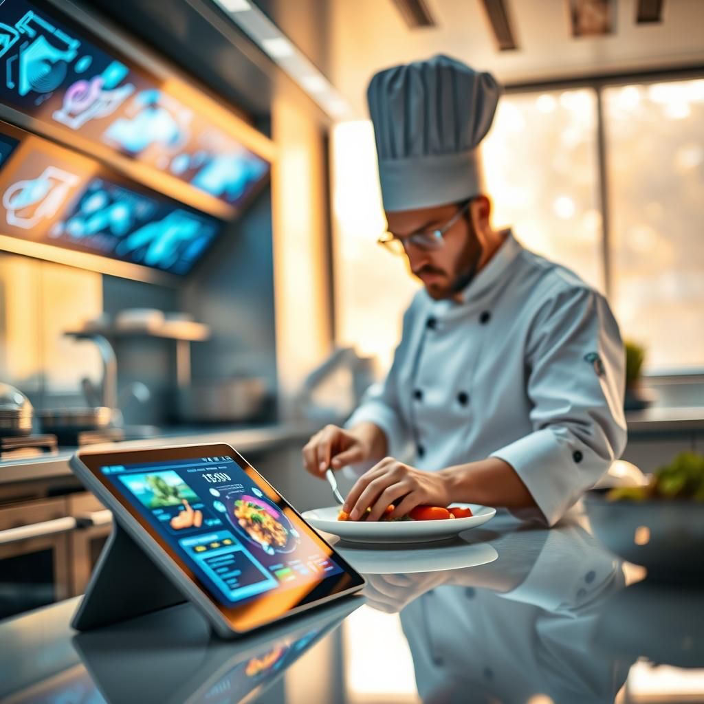Futuristic Chef Prepares Algorithm-Generated Recipe