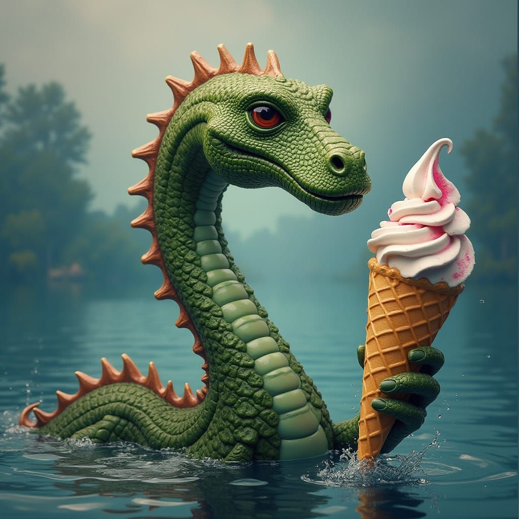 Even Nessie loves ice cream - GREETINGS FROM LOCH NESS