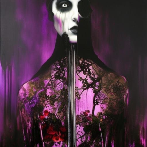 Purple Dark Art by Sid Graves