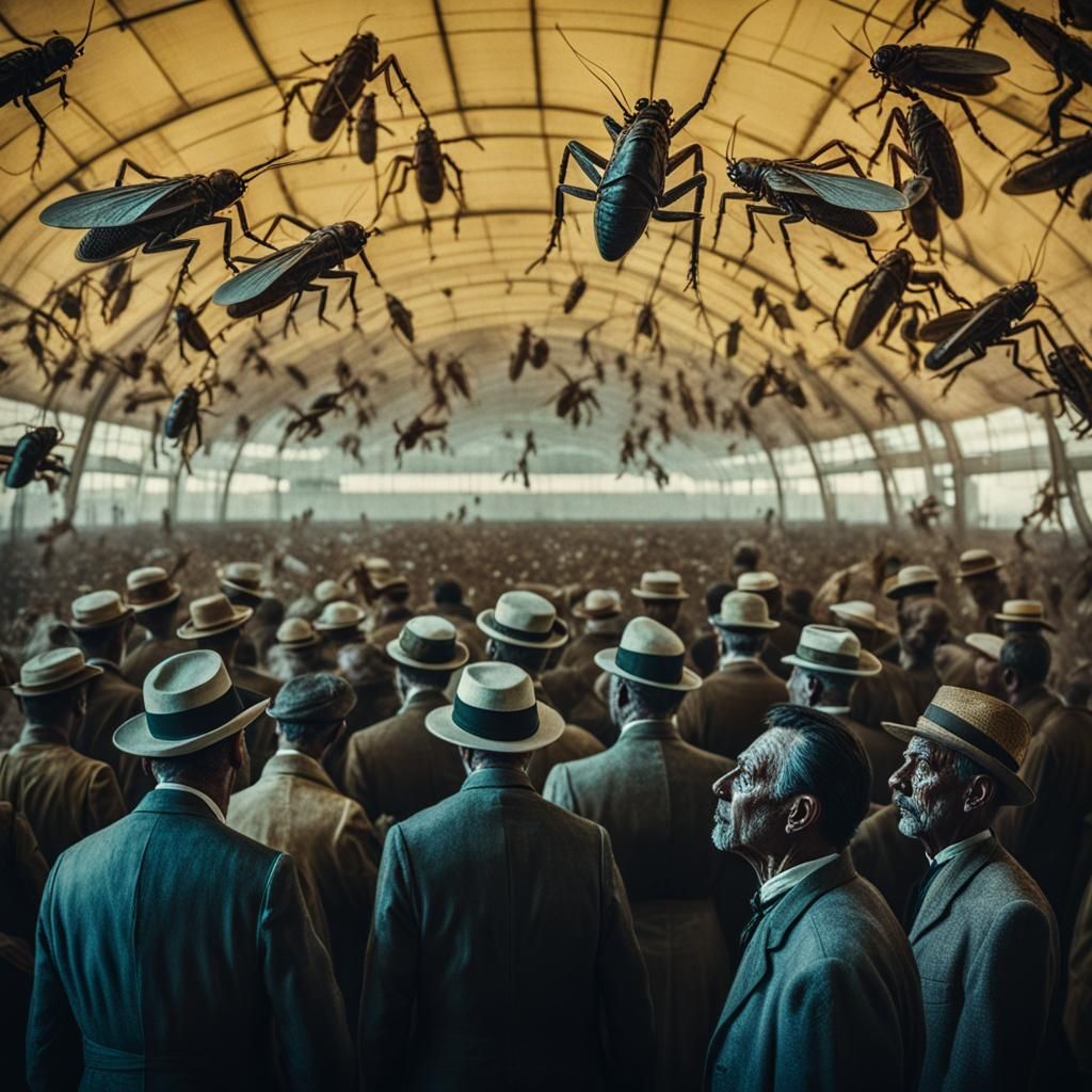 A Plague of Locusts descending on the Worlds Fair.